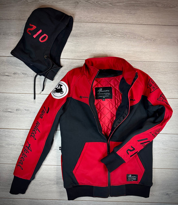 2WA Men's ELITE Level II Armoured MXC Rich Red Combination OFFICIAL TRIBUTE Jacket
