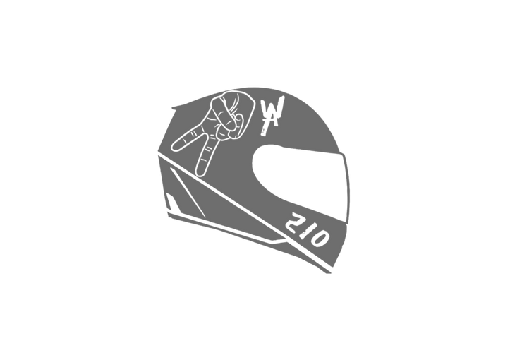 2WA Helmet Motorcycle Aware Driver Sticker