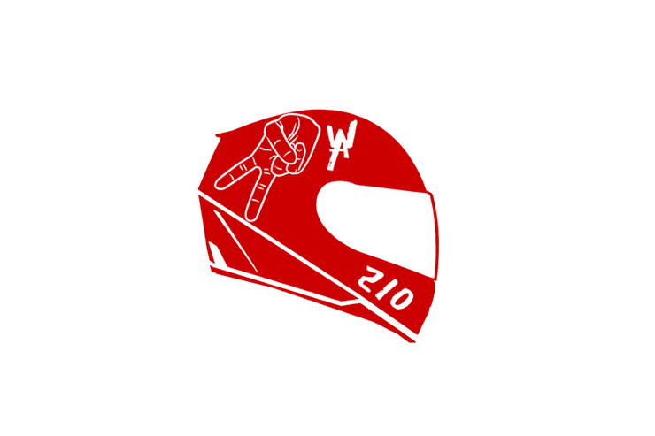 2WA Helmet Motorcycle Aware Driver Sticker