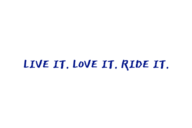 2WA Ride It Script Sticker