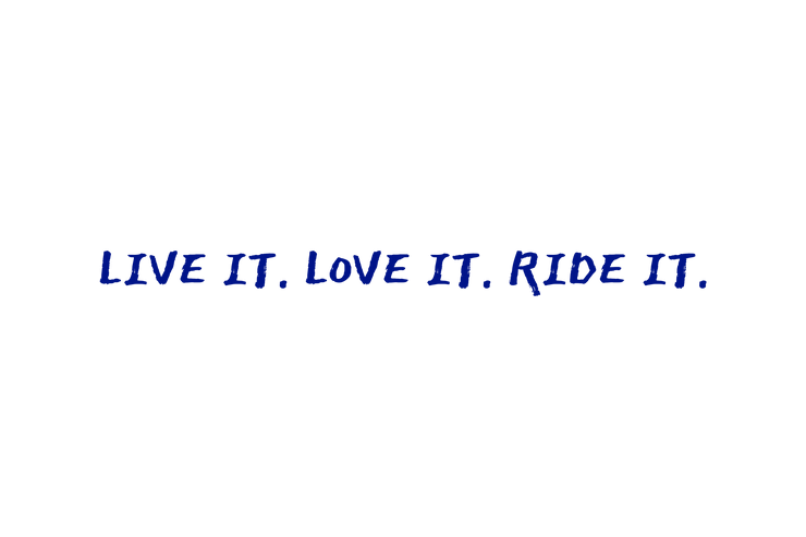 2WA Ride It Script Sticker