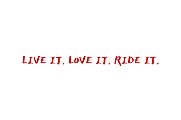 2WA Ride It Script Sticker