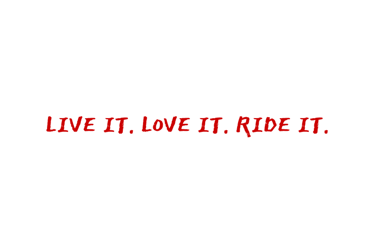 2WA Ride It Script Sticker