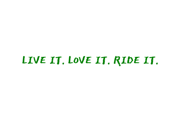 2WA Ride It Script Sticker