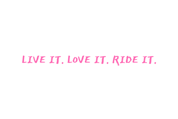 2WA Ride It Script Sticker