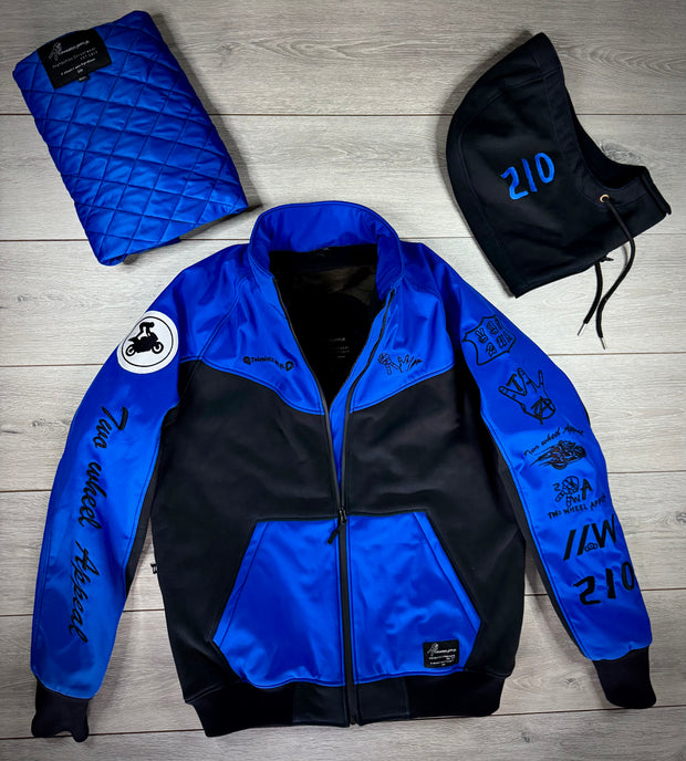 2WA Men's ELITE Level II Armoured MXC Bold Blue Combination OFFICIAL TRIBUTE Jacket