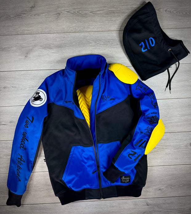 2WA Men's ELITE Level II Armoured MXC Bold Blue Combination OFFICIAL TRIBUTE Jacket