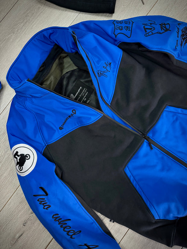 2WA Men's ELITE Level II Armoured MXC Bold Blue Combination OFFICIAL TRIBUTE Jacket