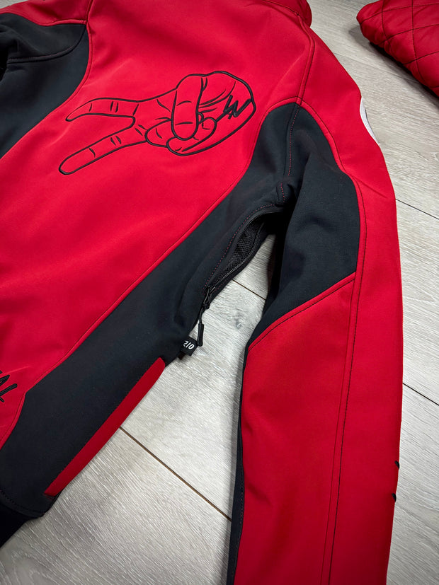 2WA Men's ELITE Level II Armoured MXC Rich Red Combination OFFICIAL TRIBUTE Jacket