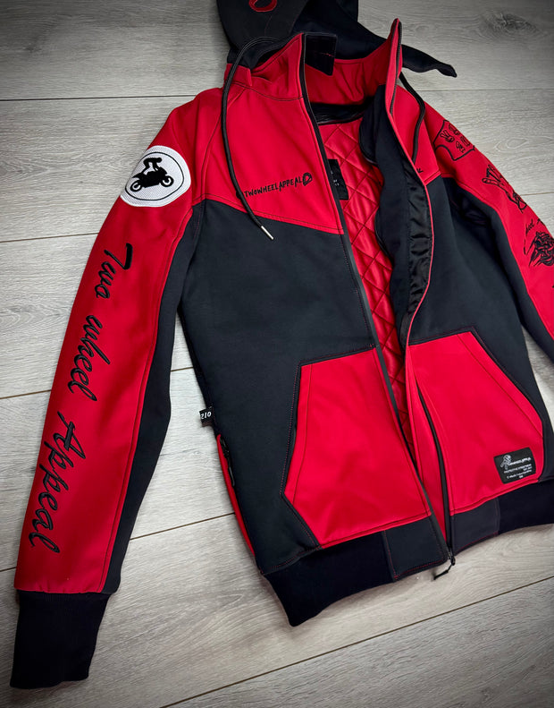 2WA Men's ELITE Level II Armoured MXC Rich Red Combination OFFICIAL TRIBUTE Jacket