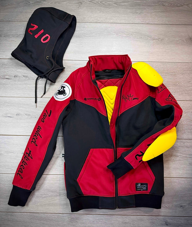 2WA Men's ELITE Level II Armoured MXC Rich Red Combination OFFICIAL TRIBUTE Jacket