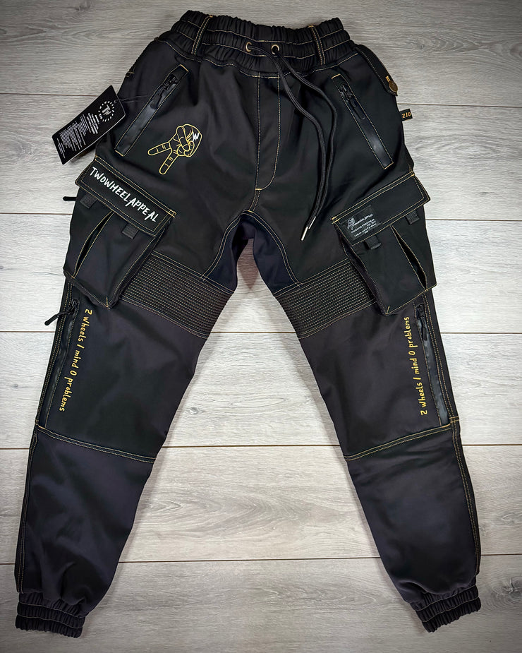 2WA Men's ELITE Level II Armoured Black 210 GOLD softSHELL® Joggers