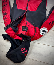 2WA Men's ELITE Level II Armoured MXC Rich Red Combination OFFICIAL TRIBUTE Jacket
