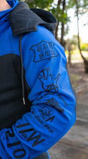 2WA Men's ELITE Level II Armoured MXC Bold Blue Combination OFFICIAL TRIBUTE Jacket