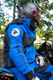 2WA Men's ELITE Level II Armoured MXC Bold Blue Combination OFFICIAL TRIBUTE Jacket