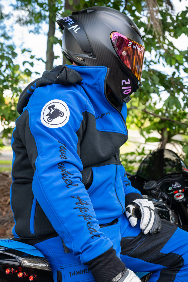 2WA Men's ELITE Level II Armoured MXC Bold Blue Combination OFFICIAL TRIBUTE Jacket