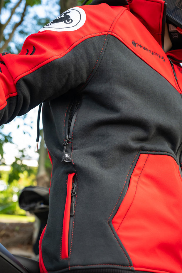 2WA Men's ELITE Level II Armoured MXC Rich Red Combination OFFICIAL TRIBUTE Jacket