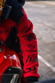 2WA Men's ELITE Level II Armoured MXC Rich Red Combination OFFICIAL TRIBUTE Jacket