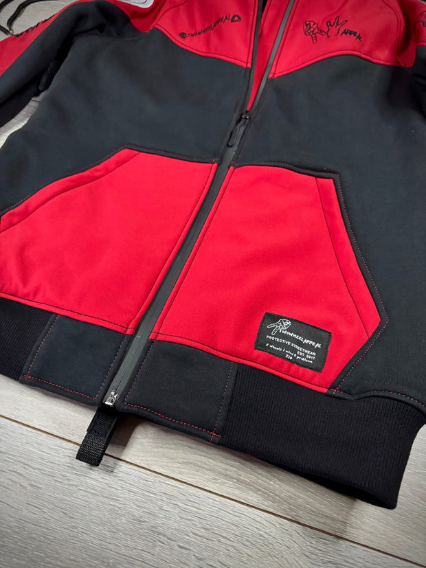 2WA Men's ELITE Level II Armoured MXC Rich Red Combination OFFICIAL TRIBUTE Jacket
