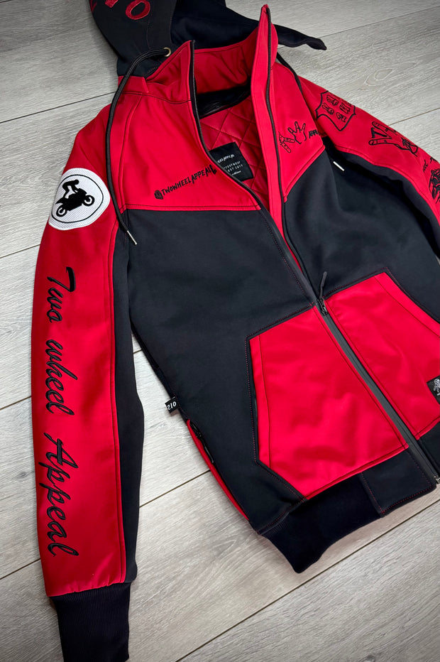 2WA Men's ELITE Level II Armoured MXC Rich Red Combination OFFICIAL TRIBUTE Jacket