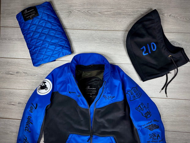 2WA Men's ELITE Level II Armoured MXC Bold Blue Combination OFFICIAL TRIBUTE Jacket