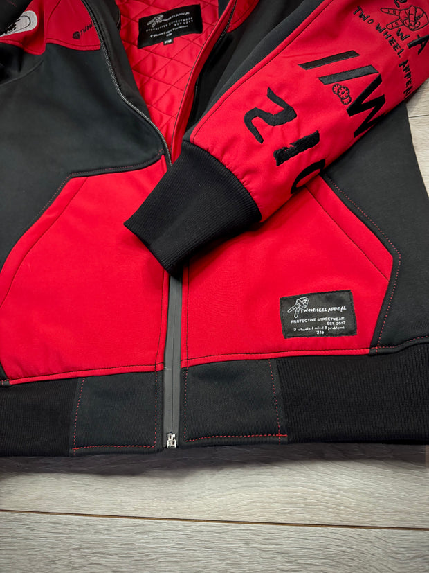 2WA Men's ELITE Level II Armoured MXC Rich Red Combination OFFICIAL TRIBUTE Jacket