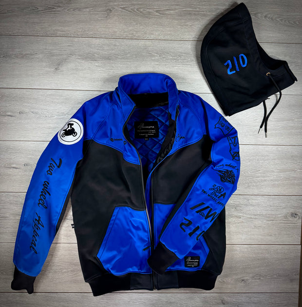 2WA Men's ELITE Level II Armoured MXC Bold Blue Combination OFFICIAL TRIBUTE Jacket