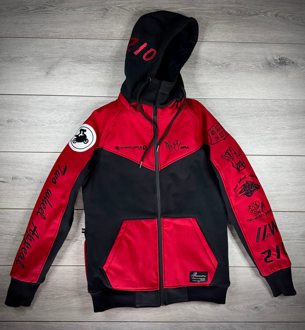 2WA Men's ELITE Level II Armoured MXC Rich Red Combination OFFICIAL TRIBUTE Jacket