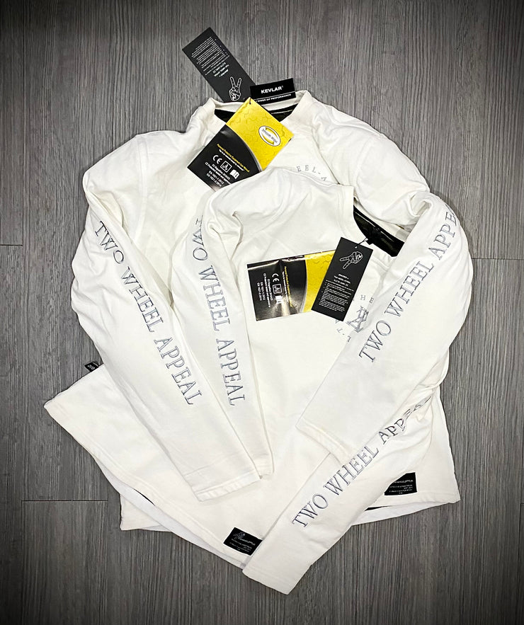 2WA Men's WHITE CLASSIC Level II ELITE Shirt With DuPont™ Kevlar® & Body Armor