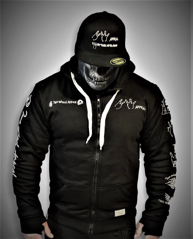 2WA BLACK OFFICIAL Hoodie With DuPont™ Kevlar® & Body Armor